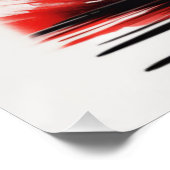 Silhouette eines Runners mit roter Sonne Poster (Ecke)