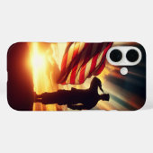 Silhouette eines saldiierenden amerikanischen Sold Case-Mate iPhone Hülle (Rückseite (Horizontal))