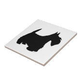 Silhouette eines Schottischen Terriers Fliese (Seite)