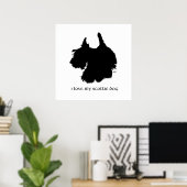 Silhouette eines Schottischen Terriers Poster (Heimbüro)