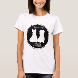 Silhouette eines Schottischen Terriers T-Shirt