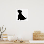 Silhouette eines Scottish Terrier Poster (Küche)