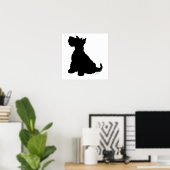 Silhouette eines Scottish Terrier Poster (Heimbüro)