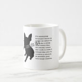Silhouette eines Sitzhundes Kaffeetasse (VorderseiteRechts)