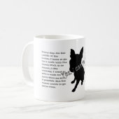 Silhouette eines Sitzhundes Kaffeetasse (Vorderseite Links)