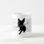 Silhouette eines Sitzhundes Kaffeetasse (Mittel)