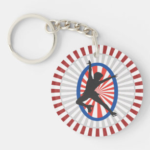 Silhouette eines Skaters - Schlüsselanhänger