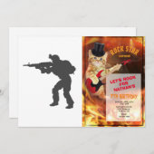 Silhouette eines Soldaten - Hintergrundfarbe auswä Einladung (Vorne/Hinten)