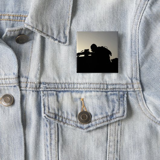 Silhouette eines Squad-Schusswaffenspielers Button (Beispiel)