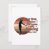 Silhouette eines Tänzers - Psalm-basiertes Design Einladungspostkarte (Vorne/Hinten)