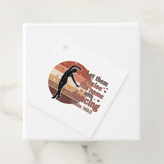 Silhouette eines Tänzers - Psalm-basiertes Design Geschenkanhänger (Beispiel)