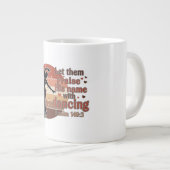 Silhouette eines Tänzers - Psalm-basiertes Design Jumbo-Tasse (Vorderseite Rechts)