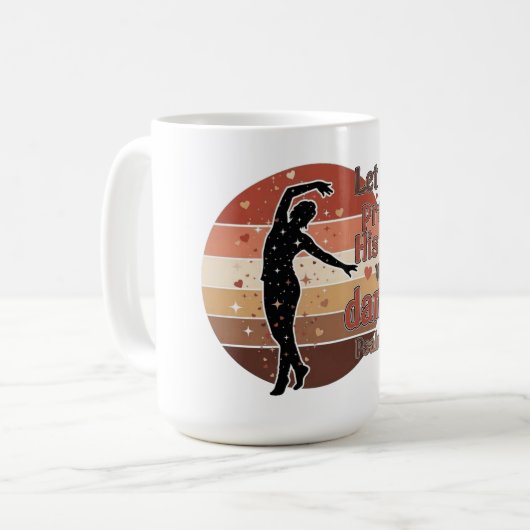Silhouette eines Tänzers - Psalm-basiertes Design Kaffeetasse (Vorderseite Links)