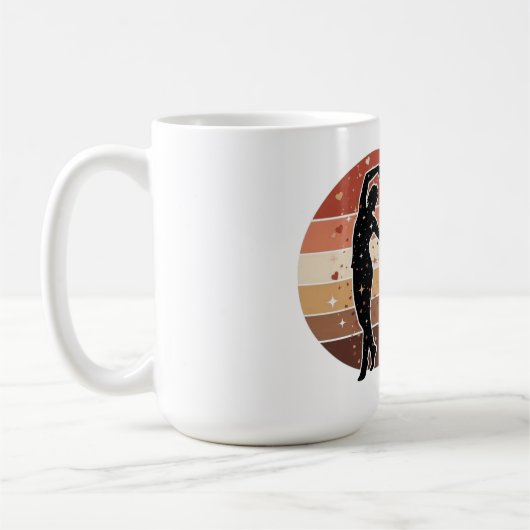 Silhouette eines Tänzers - Psalm-basiertes Design Kaffeetasse (Links)