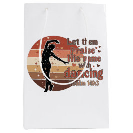 Silhouette eines Tänzers - Psalm-basiertes Design Mittlere Geschenktüte