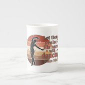 Silhouette eines Tänzers - Psalm-basiertes Design Porzellantasse (Vorderseite)