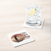 Silhouette eines Tänzers - Psalm-basiertes Design Rechteckiger Pappuntersetzer (Vor Ort)