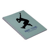 Silhouette eines Tanzes in Schwarz auf Mutation Gr Notizblock (Rechte Seite)