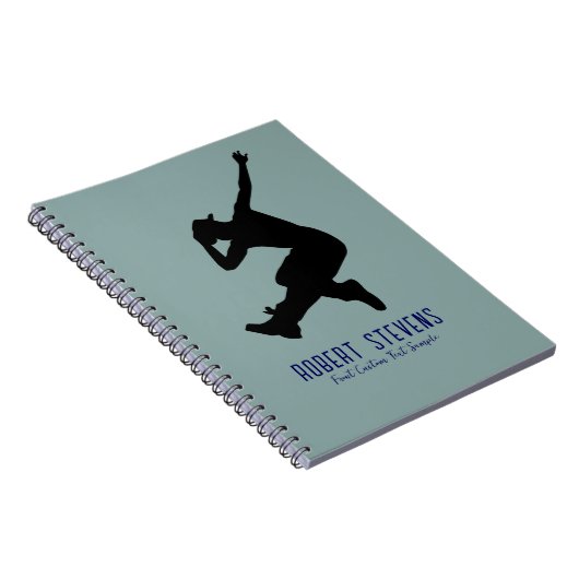 Silhouette eines Tanzes in Schwarz auf Mutation Gr Notizblock (Rechte Seite)