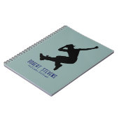 Silhouette eines Tanzes in Schwarz auf Mutation Gr Notizblock (Linke Seite)