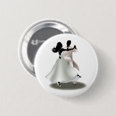 Silhouette eines Tanzpaares Button (Vorne & Hinten)