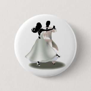 Silhouette eines Tanzpaares Button