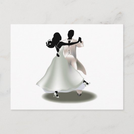 Silhouette eines Tanzpaares Postkarte (Vorderseite)