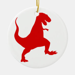 Silhouette eines Tyrannosaurus-Rex Keramik Ornament