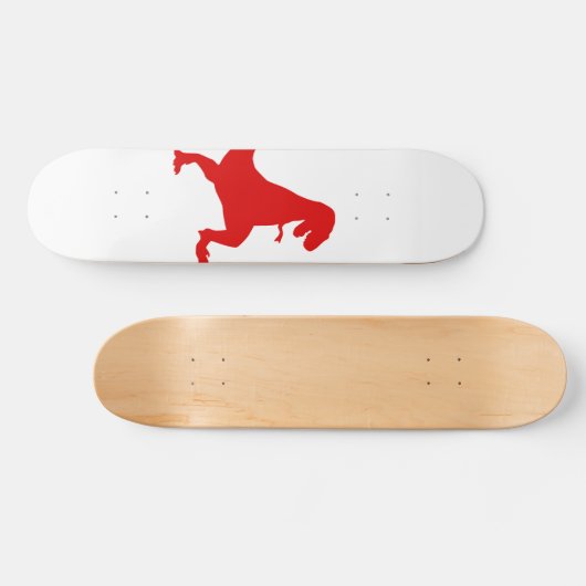 Silhouette eines Tyrannosaurus-Rex Skateboard (Horizontal)