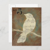 Silhouette eines Vogels Postkarte (Vorne/Hinten)