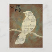 Silhouette eines Vogels Postkarte (Vorderseite)