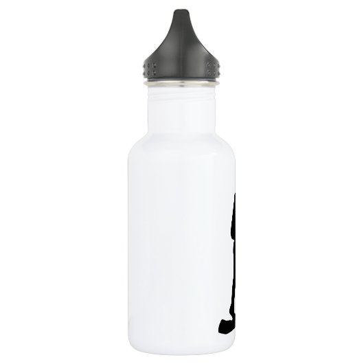 Silhouette eines Wanderers, der oben einen Berg Edelstahlflasche (Links)