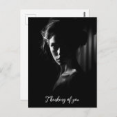 Silhouette eines weiblichen Gesichts B&W-Fotos Postkarte (Vorne/Hinten)