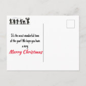 Silhouette eines Weihnachtsmarktes Postkarte (Rückseite)