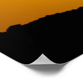 Silhouette eines wilden Kamels bei Sonnenuntergang Poster (Ecke)