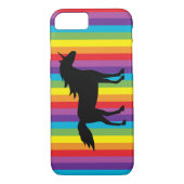 Silhouette Einhorn und Regenbogen Case-Mate iPhone Hülle (Rückseite)