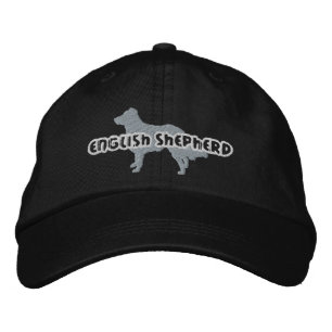 Silhouette English Shepherd bestickter Hut