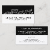 Silhouette Entenziege Kühe Ziege Donkey Hühnerflei Visitenkarte (Vorne/Hinten)