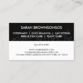 Silhouette Entenziege Kühe Ziege Donkey Hühnerflei Visitenkarte (Rückseite)