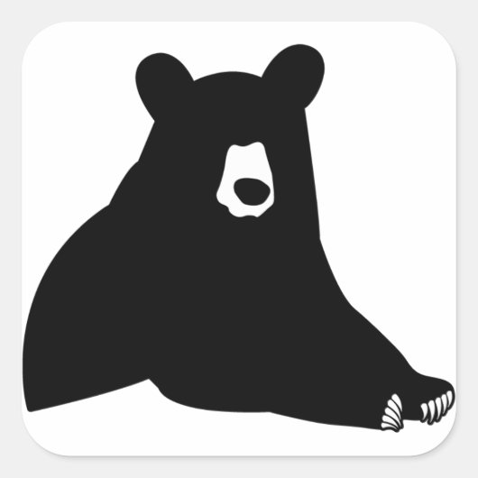 Silhouette entfernen quadratischer aufkleber (Vorderseite)