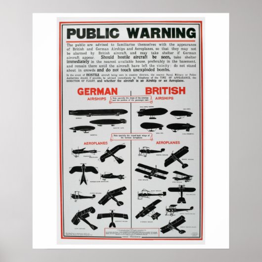Silhouette-Erkennung von Luftfahrzeugen_Propaganda Poster (Vorne)