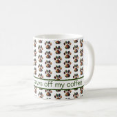 Silhouette Erntedank Weiß Kaffeetasse (VorderseiteRechts)