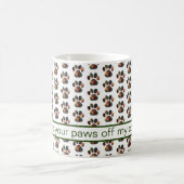 Silhouette Erntedank Weiß Kaffeetasse (Mittel)
