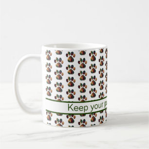 Silhouette Erntedank Weiß Kaffeetasse