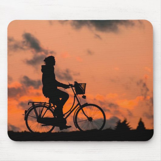Silhouette, Fahrrad, Gesundheit Mousepad (Vorne)