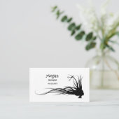 Silhouette Fairstylist Business Ca Visitenkarte (Stehend Vorderseite)