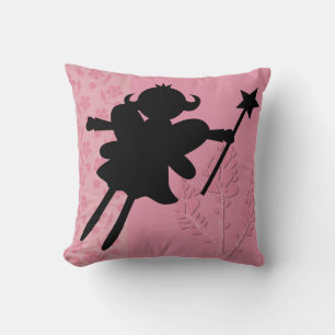 Silhouette Fairy Princess Pillow Kissen