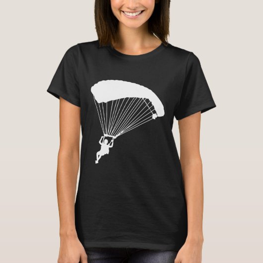 Silhouette Falling Free Falldiver Skydiver T-Shirt (Vorderseite)