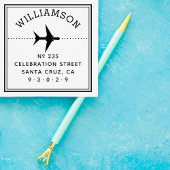 Silhouette | Familienname und Rücksendeadresse Permastempel