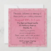 Silhouette-feenhafte Prinzessin Birthday Einladung (Rückseite)